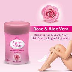 VI-JOHN Feather Touch Hair Removal Cream Rose and Aloe Vera 40GM (Jar)