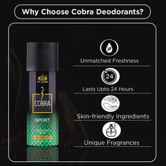 Cobra Sport Deodorant Spray For Men and Women 150 ML