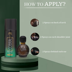 ST. John Cobra Unisex Gift Box | Sport Deodorant (150ml) & Limited Edition Perfume (60ml) | Long-Lasting Freshness & Bold Fragrance