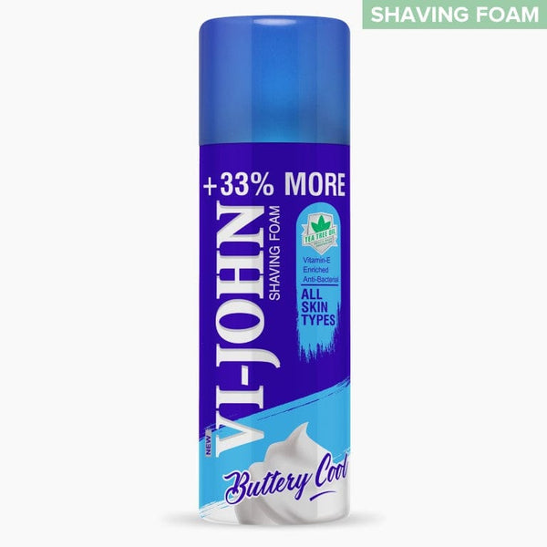 All Skin Type Shaving Foam 400 GM Vitamin E & Tea Tree Oil | Natural Antiseptic Protection | Feels Cool & Refreshing