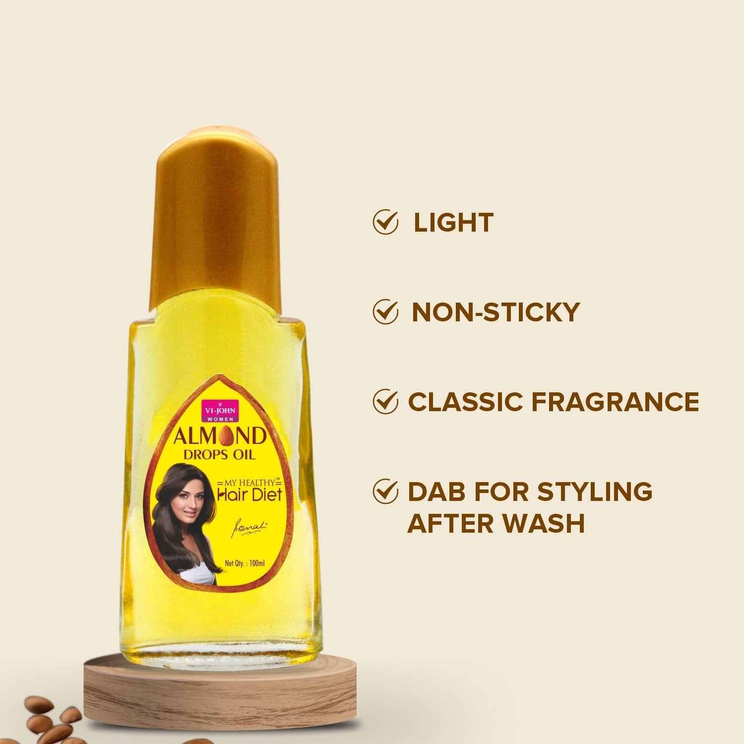 Almond drop oil hair diet