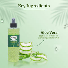 VI-JOHN NATURALE Aloe Vera After Shave Cologne  400ML | For Refreshing & Soothing Skin | Long Lasting Fragrance | for Men