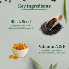 VI-JOHN NATURALE Black Seed Enriched Hair Oil | Strong & Shiny Hair with Vitamin A.E & F | Natural Hair Growth | for All Hair Types | Men and Women | 300ML