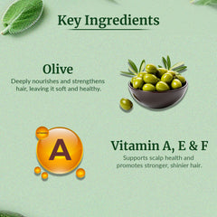 VI-JOHN NATURALE Olive Enriched Hair Oil | Nourish & Protect with Vitamin A.E & F | Natural Hair Growth | for All Hair Types | Men and Women | 300ML