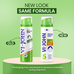 VI-JOHN Classic Menthol Shave Foam For Sensitive Skin With Tea Tree Oil & Vitamin E - 200ML