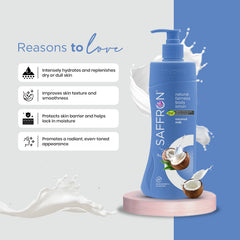 VI-JOHN Saffron Natural Fairness Body Lotion – Coconut Milk | Deep Hydration & Radiant Glow | For All Skin Types | 400ml