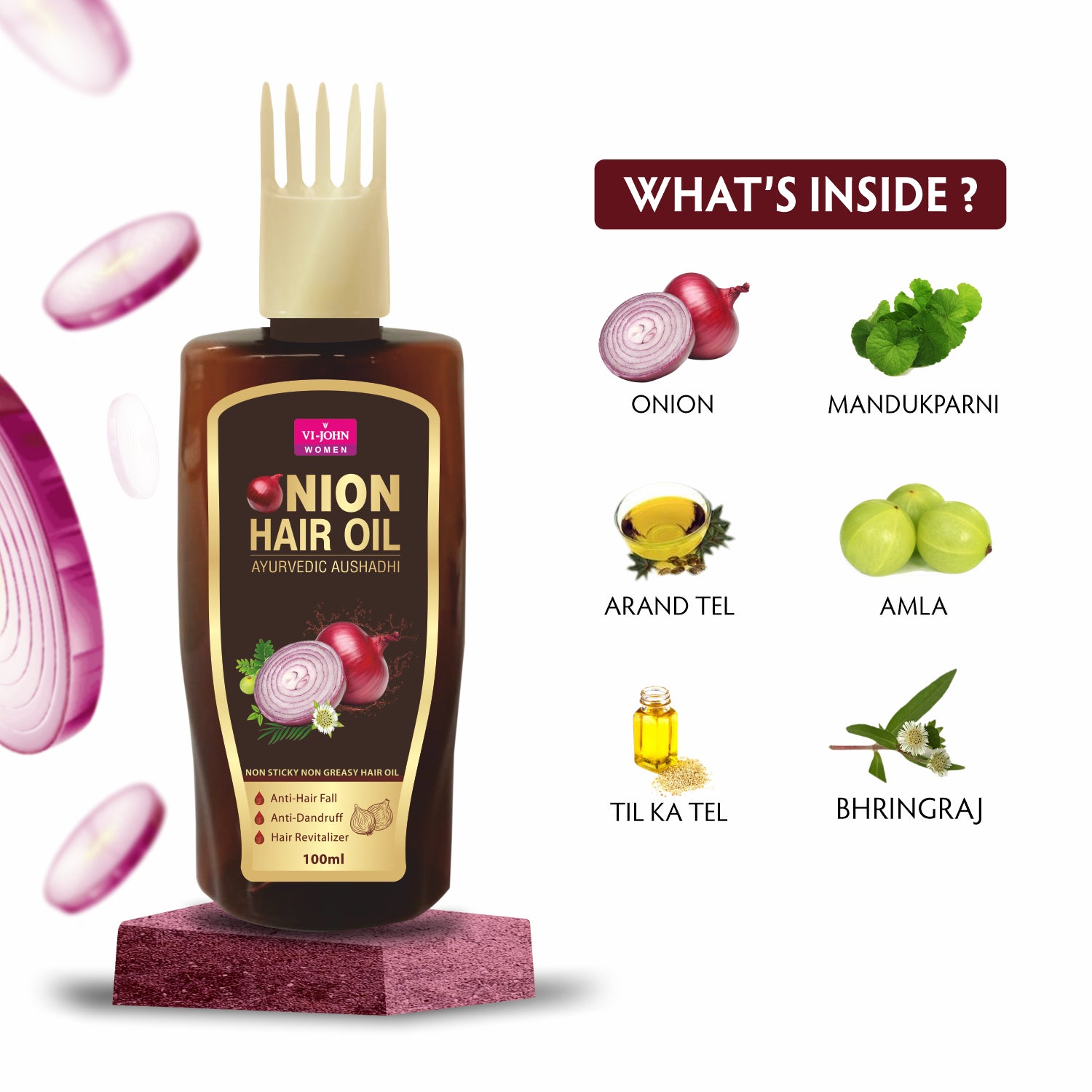 Onion hair oil for women