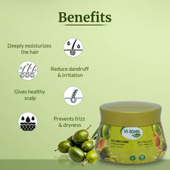 VI-JOHN Naturale Olive, Heena & Almond Hair Cream 140ML | for All Hair Types