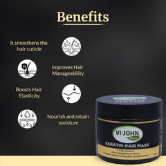 VI-JOHN NATURALE Keratin Hair Mask | For Dry & Damaged Hair | 500ML