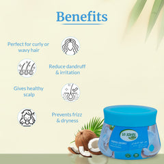 VI-JOHN NATURALE Tropical Coconut | Styling Hair Cream Strength & Shine | Non-Sticky Formula and Curl defining Cream | for All Hair Types | 140ML