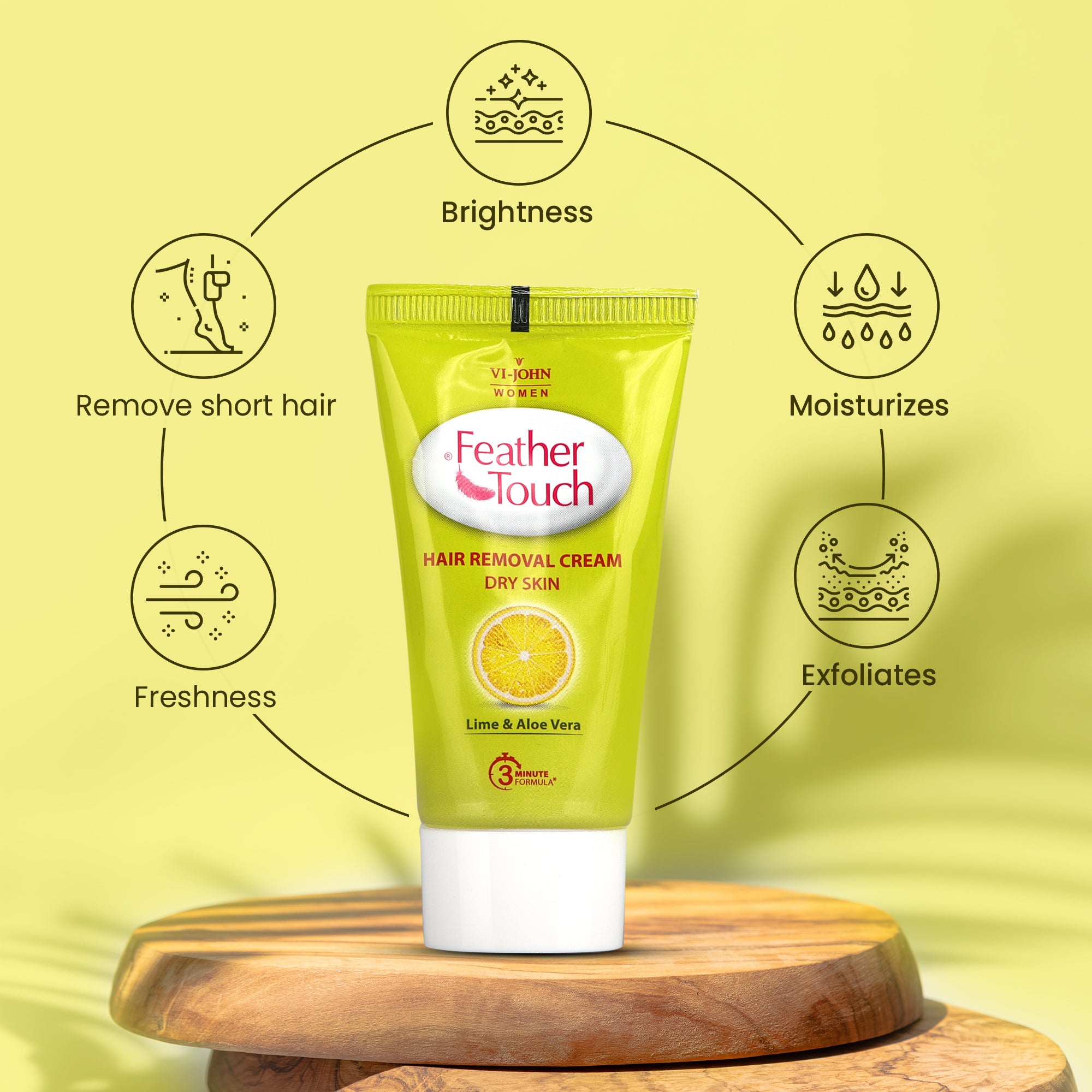 Feather touch Lime and Aloe vera hair removal cream