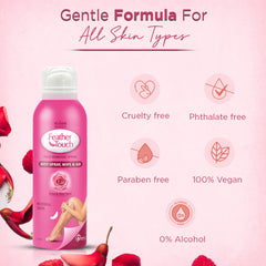 Feather Touch Rose & Aloe Vera Hair Removal Spray for women | 100gm