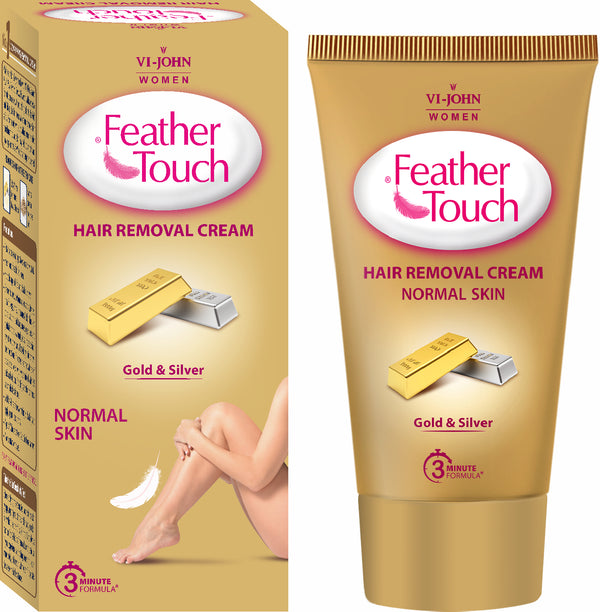 VI-JOHN Feather Touch Gold & Silver Hair Removal Cream For Normal Skin 40g