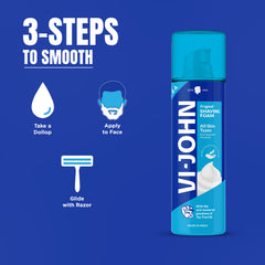 VI-JOHN Shaving Foam All Skin Types  | Dermatologically Tested | 400GM