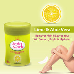 VI-JOHN Feather Touch Hair Removal Cream Lime and Aloe Vera 40GM (Jar)