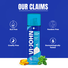 VI-JOHN Shaving Foam All Skin Types  | Dermatologically Tested | 400GM