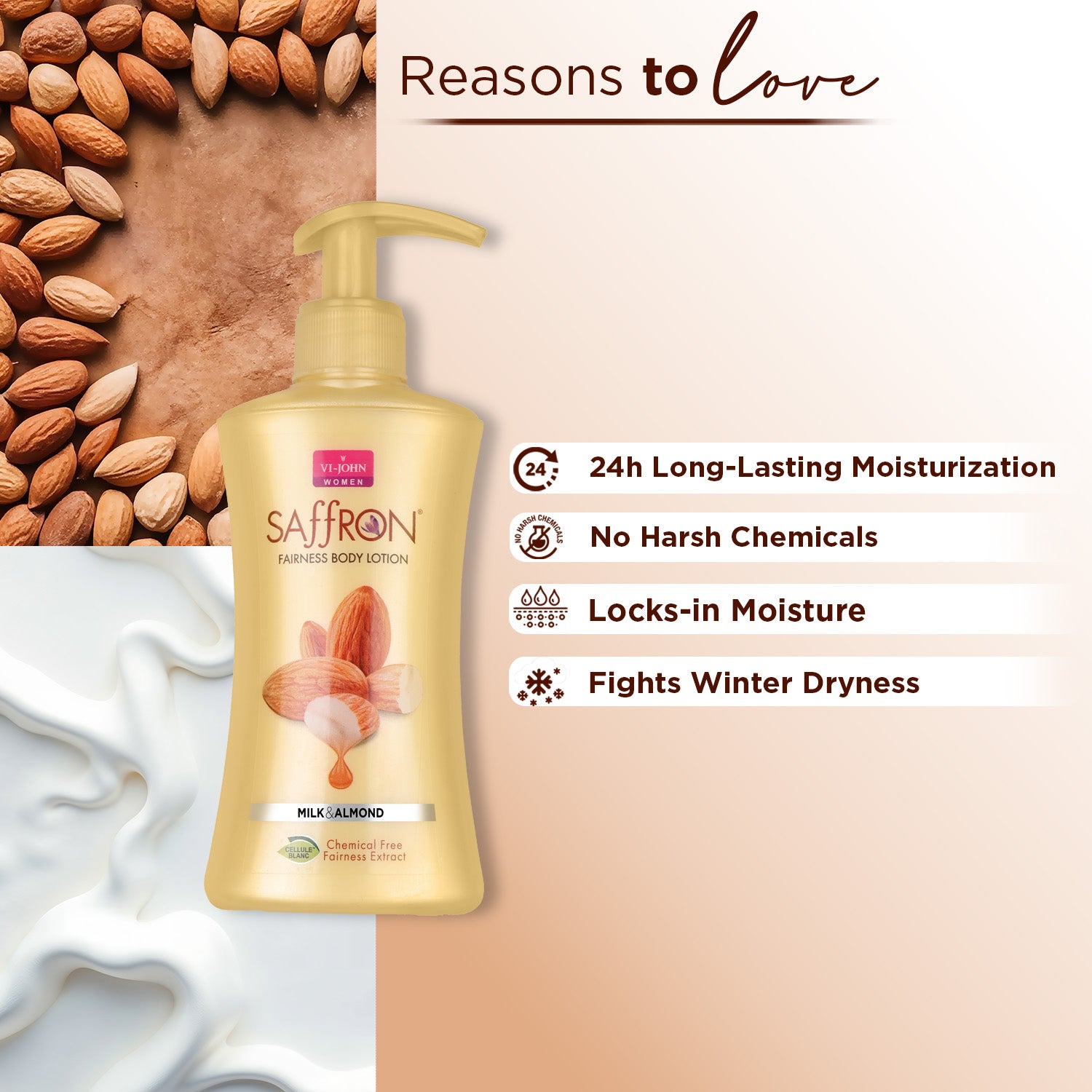 Milk Almond Fairness Body Lotion - 250 ml