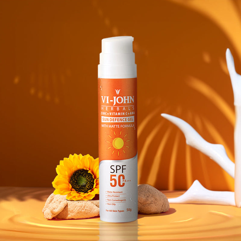 VI-JOHN Herbals Sun Defence Matte Gel  SPF 50 PA+++ 50g (PAY50)