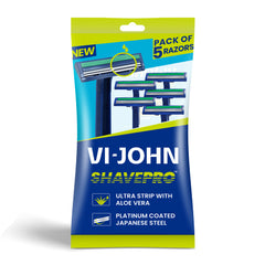 VI-JOHN Twin Blade Shaving Razor- 5 Units