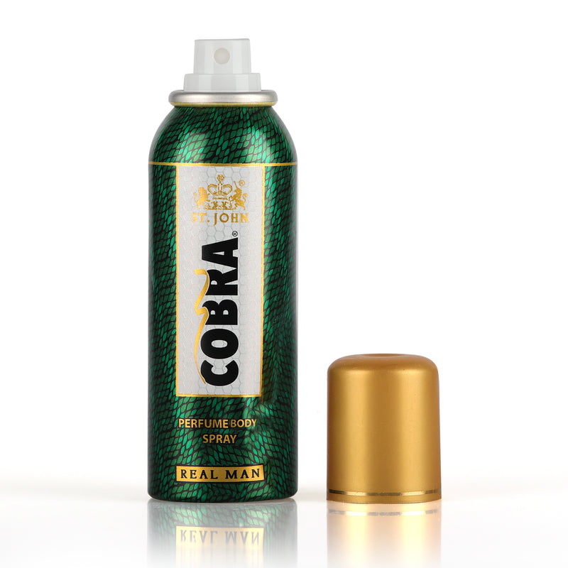 ST.JOHN Cobra Real Man Long Lasting Perfumed Body Spray | Long Lasting Deodorant Spray For Men - 100 ML