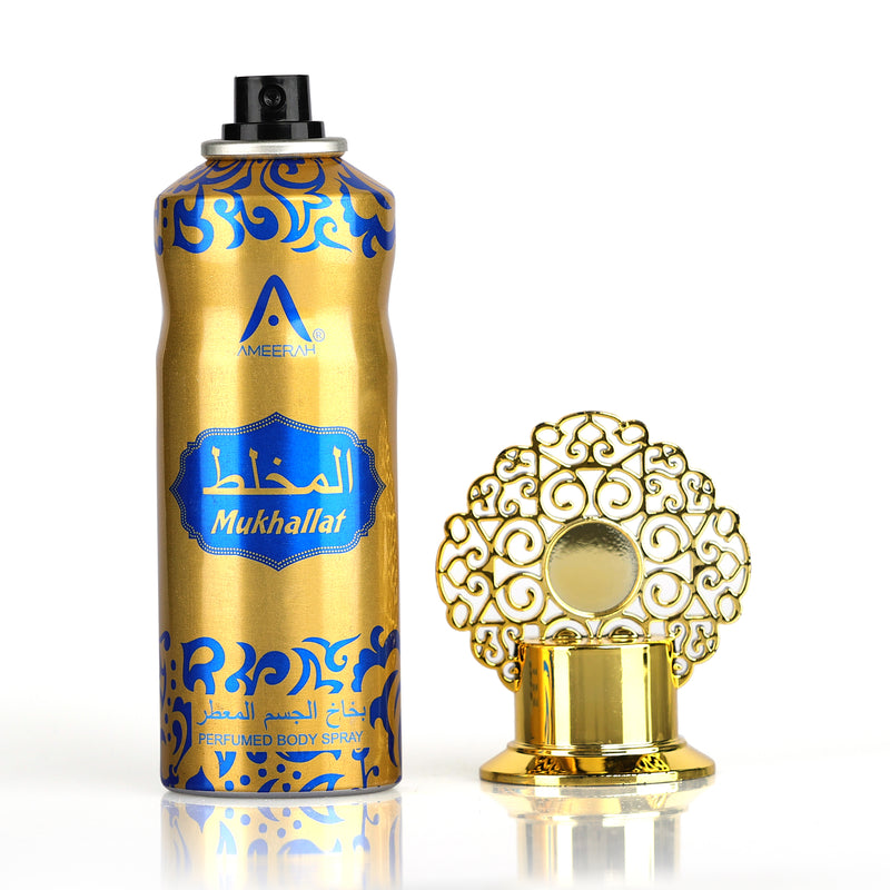Ameerah Mukhallat Deodorant Body Spray, Long Lasting Oriental Fragrance Deodorant Spray 200 M
