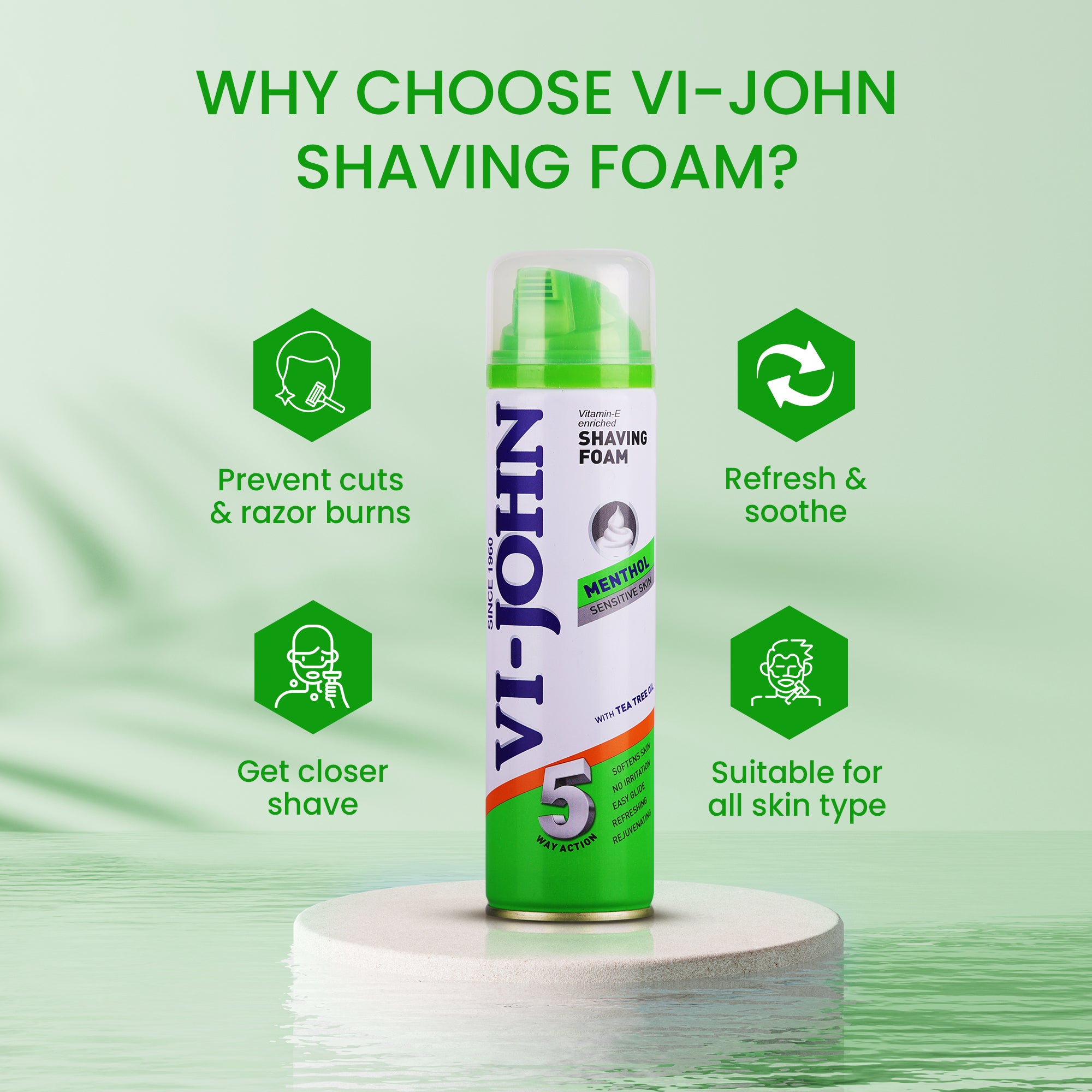 Vi-john menthol shaving foam for men 02