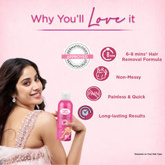 Feather Touch Rose & Aloe Vera Hair Removal Spray for women | 100gm