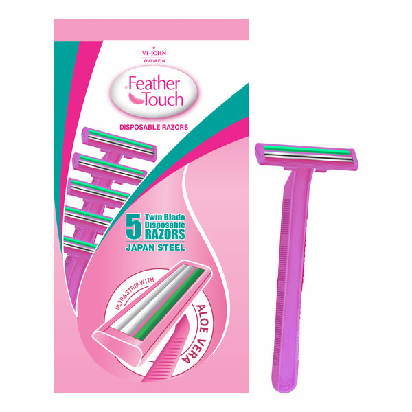Feather Touch Twin Blade Razors 5 Pcs