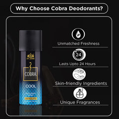 Cobra Cool Long-lasting Deodorant Body Spray Deo 150ml | Best Men's Deodorants in India