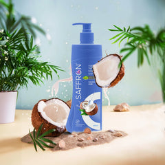 VI-JOHN Saffron Natural Fairness Body Lotion – Coconut Milk | Deep Hydration & Radiant Glow | For All Skin Types | 400ml