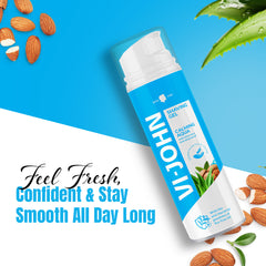 VI-JOHN Calming Aqua Shaving Gel with Almond Oil & Aloe Vera – Smooth, Soothing & Refreshing Shave | For All skin type