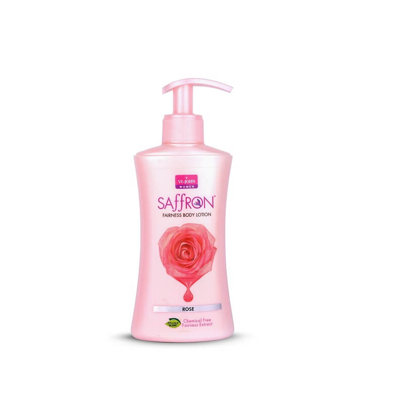 VI-JOHN Saffron Fairness Rose Body Lotion With Vitamin E- 250 ML (Men & Women)