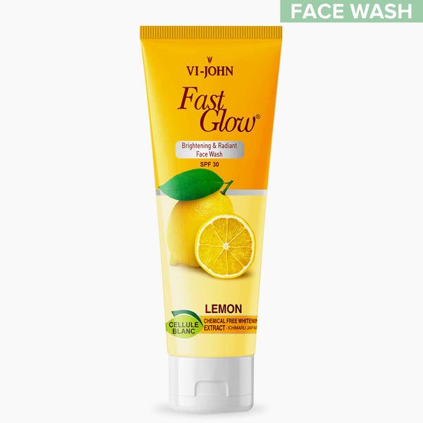 Vi-John Chemical Free Brightening Lemon Face Wash For Dull, Glowing & Clear Skin - 100 ML