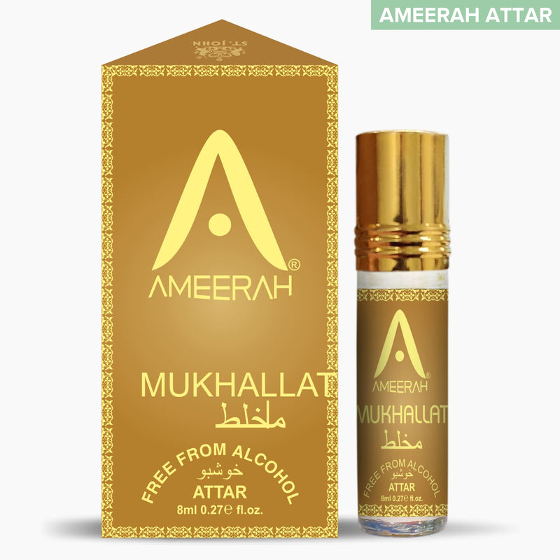 Ameerah Mukhallat Roll On Long Lasting Attar For Men & Women - 8ML