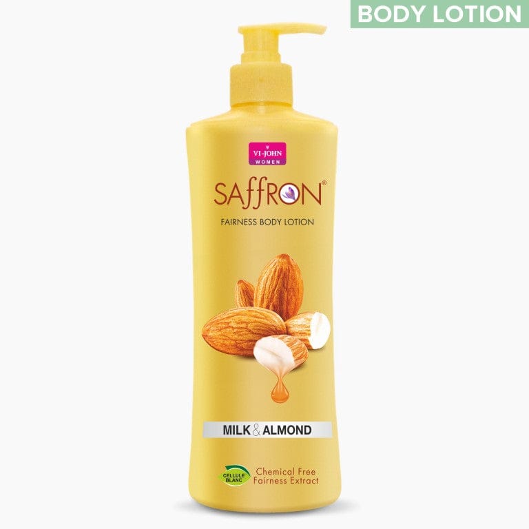 Vi-John Saffron Mil Almond Fairness Body Lotion With Vitamin E For Men & Women -  400 ML
