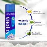 VI-JOHN All Skin Type Anti Bacterial Shaving Foam with Vitamin E & Tea Tree Oil - 300 GM