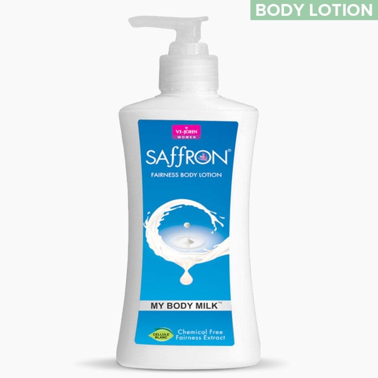 VI-JOHN Saffron My Body Milk Fairness Body Lotion For Complete Hydration With Vitamin E - 250 ML