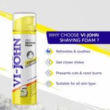 VI-JOHN 5 Way Action Lemon Shaving Foam for Oily Skin 200ml