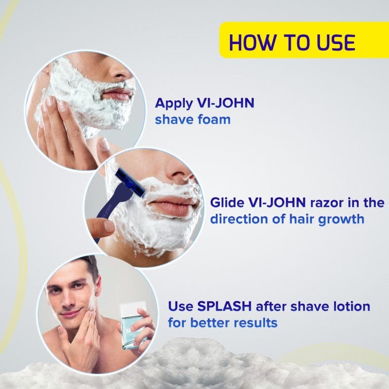 VI-JOHN 5 Way Action Lemon Shaving Foam for Oily Skin 200ml