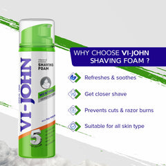 VI-JOHN Menthol Shaving Foam 200 g