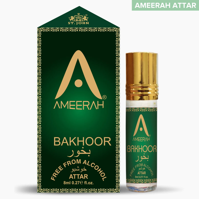 Ameerah Attar Bakhoor | Long Lasting Fragrance | Alcohol Free - 8ML