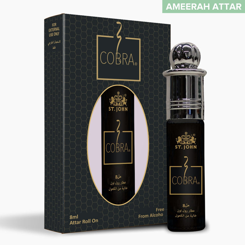 St. John Cobra Roll On Attar | Long Lasting Fragrance | Alcohol Free Perfume For Men & Women - 8ML