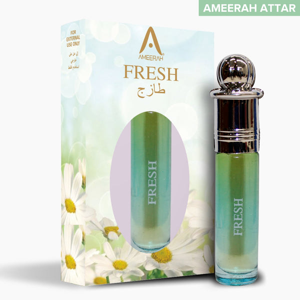 Ameera Roll On Fresh Attar | Long Lasting Fragrance | Alcohol Free Perfume For Men & Women - 8 ML