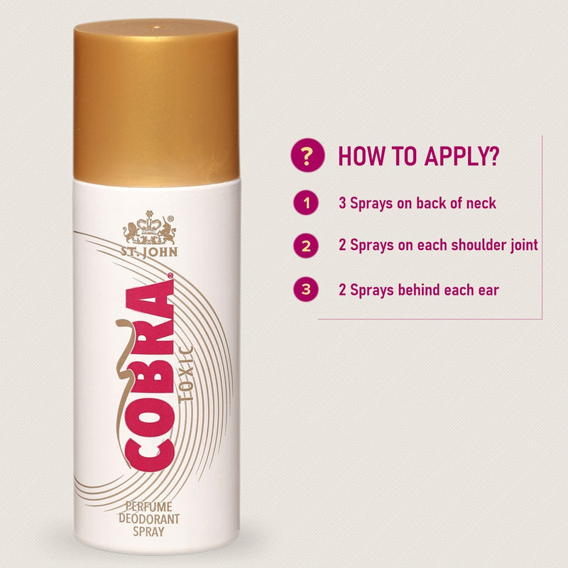 St-John Cobra Toxic Long Lasting Perfumed Deodorant Body Spray, Long Lasting Deo - 150 ML