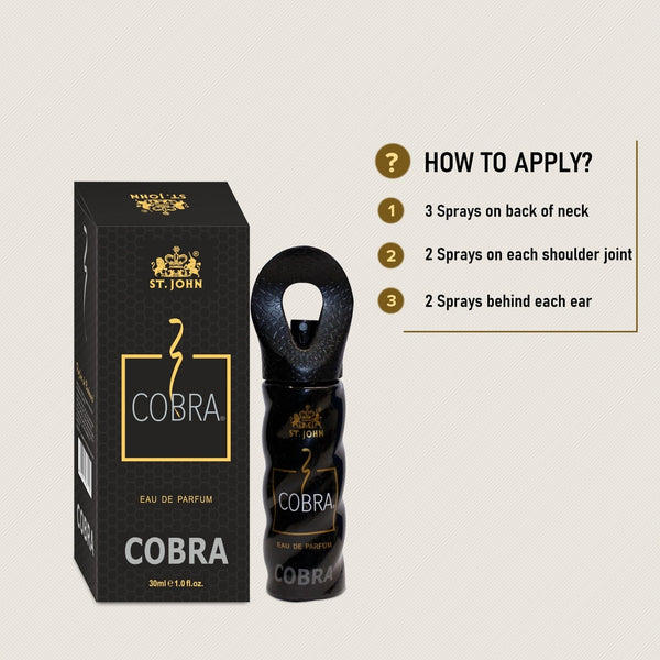 ST-JOHN Cobra Long Lasting Perfume, Cobra Eau De Parfum With Essential Oils - 30 ML