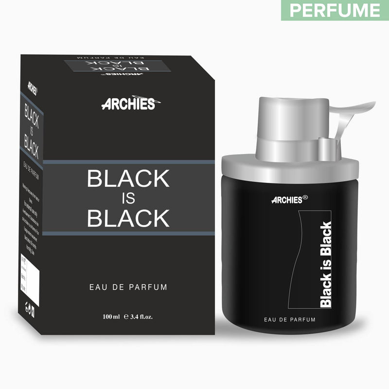 Archies Black Is Black Long Lasting Perfume For Men & Women - 100ML