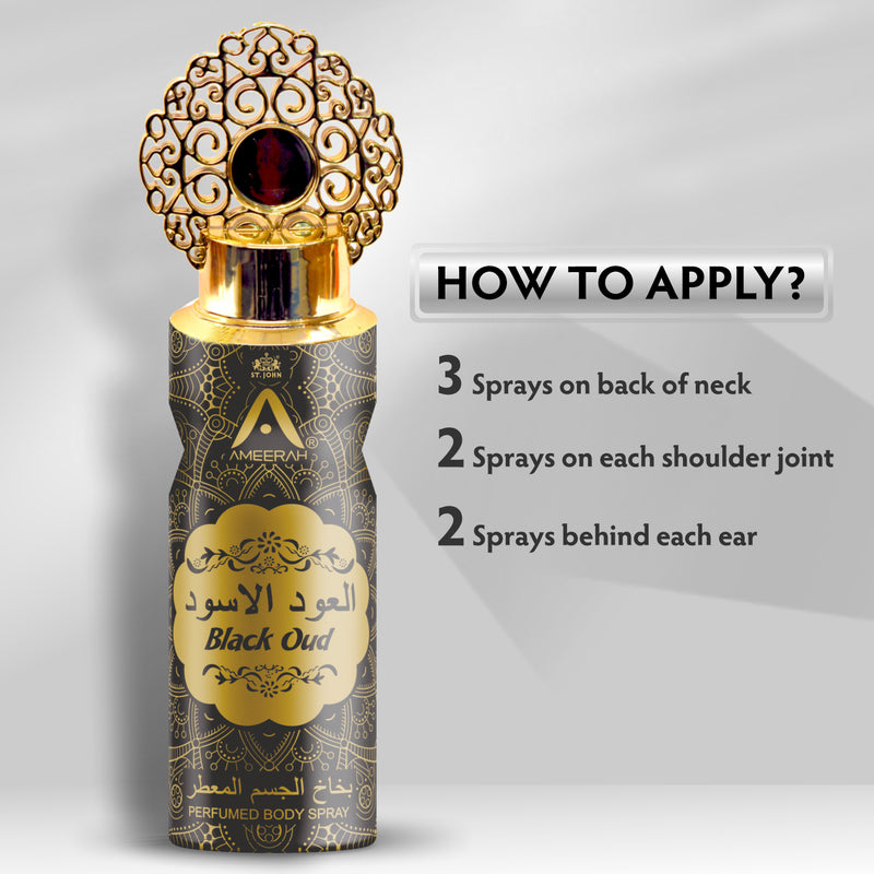 Ameerah black oud perfume for men