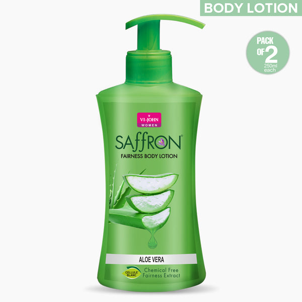 VI-JOHN Chemical Free Body Lotion With Aloe Vera For Soft & Supple Skin | Suitable For All Skin Types For Men And Women - 250 ml (Pack Of 2)