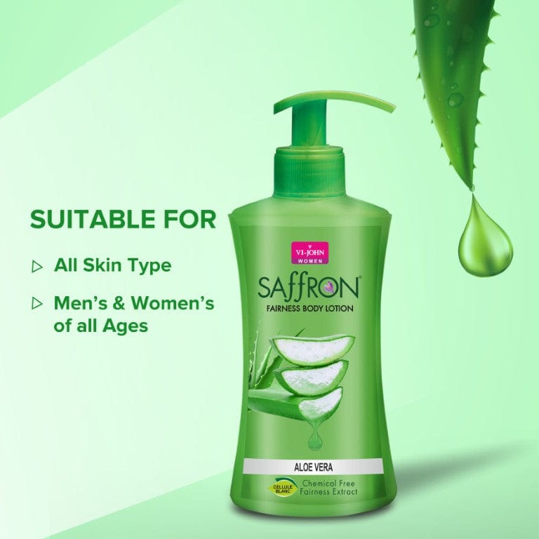 VI-JOHN Women Chemical Free Body Lotion With Aloe Vera For Soft & Supple Skin | Suitable For All Skin Types For Men And Women - 250 ml (Pack Of 2)