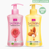 Vi-John Body Lotion Combo Of 2 | 250 ML Each | For Men And Women | All Skin Types | Rose | Milk & Almond 500 ML